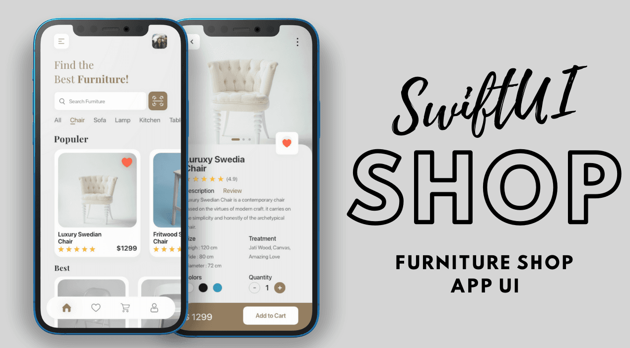 Furniture Shop App UI (Swift)